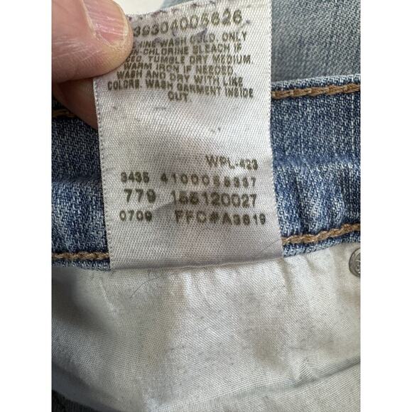 Levi's 512 Perfectly Slimming Bootcut Jeans Light Western Grunge Women's 6 Short - Picture 11 of 14